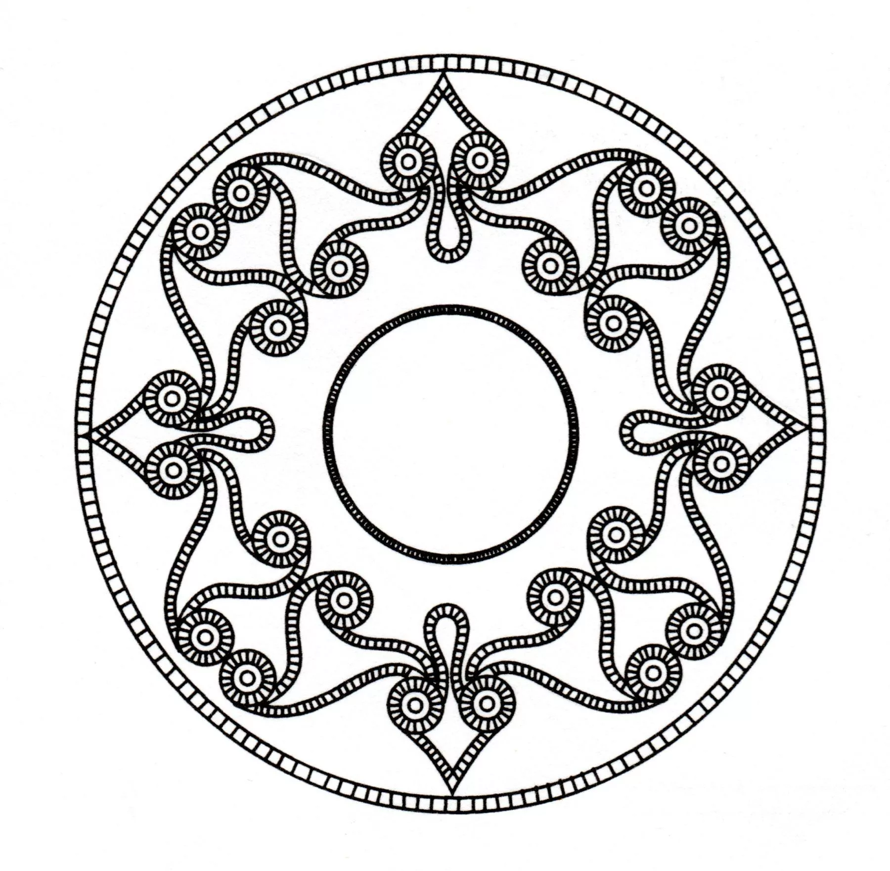 Keltisches Mandala nicht zu schwierig (Schwierigkeitsgrad Mandalas : Normal)