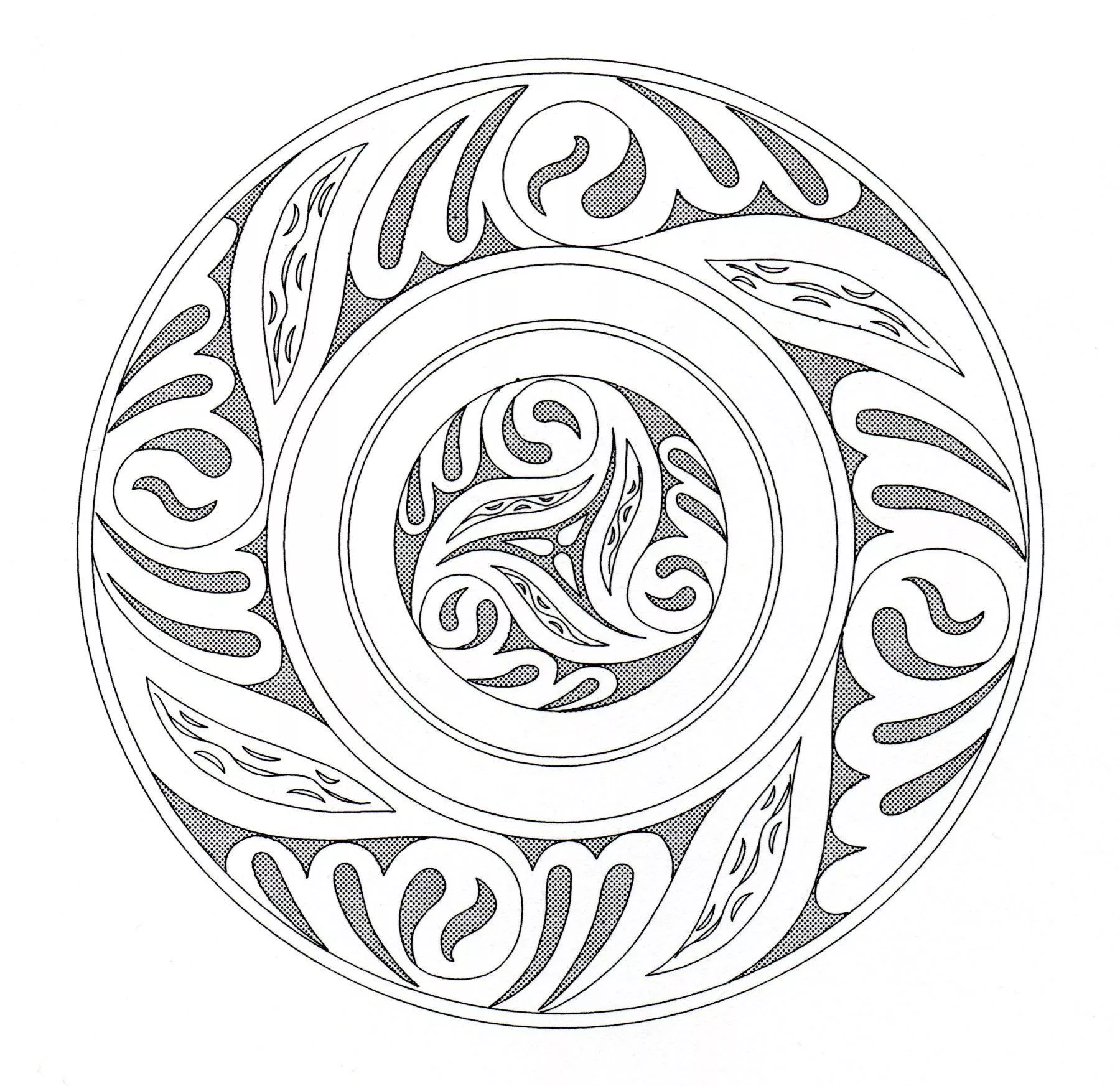Joli mandala celtique (Schwierigkeitsgrad Mandalas : Normal)
