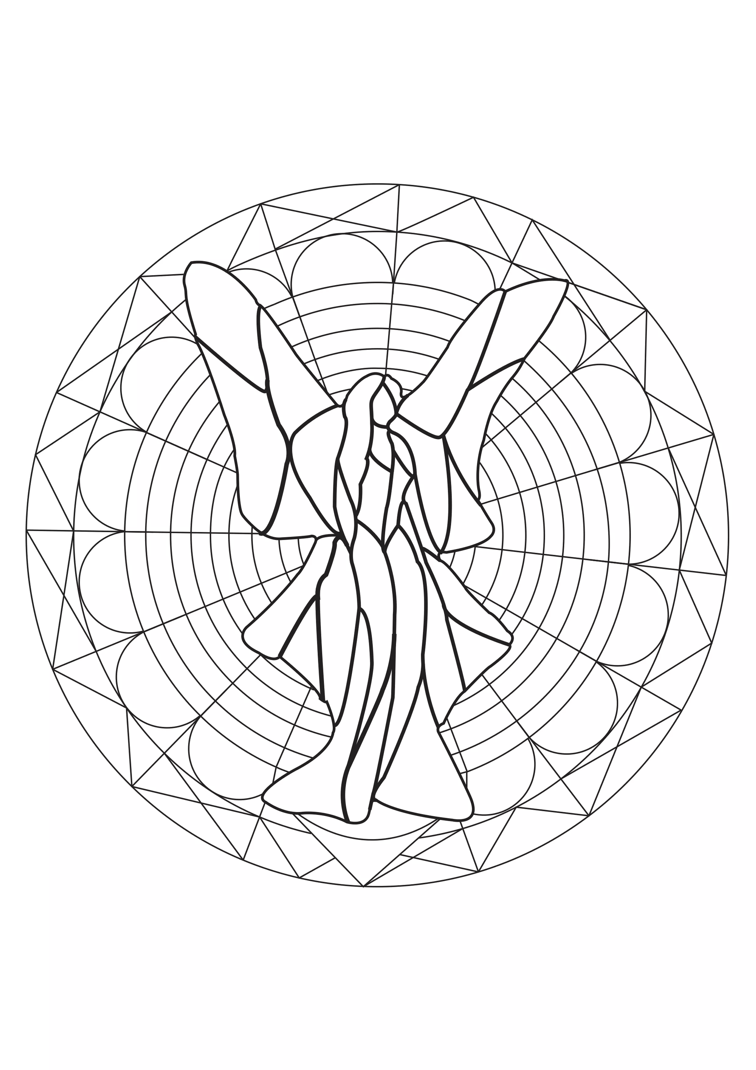 Coloriage mandala-fee-par-allan (Schwierigkeitsgrad Mandalas : Normal)