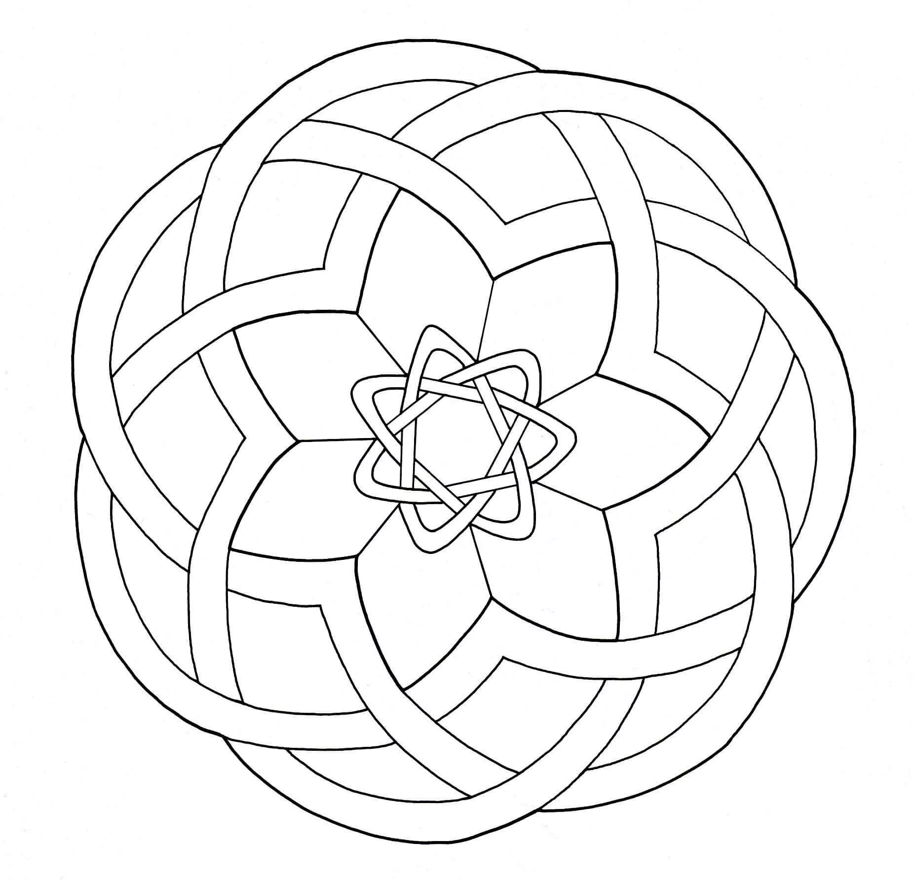 Wunderschönes Mandala (Schwierigkeitsgrad Mandalas : Normal)