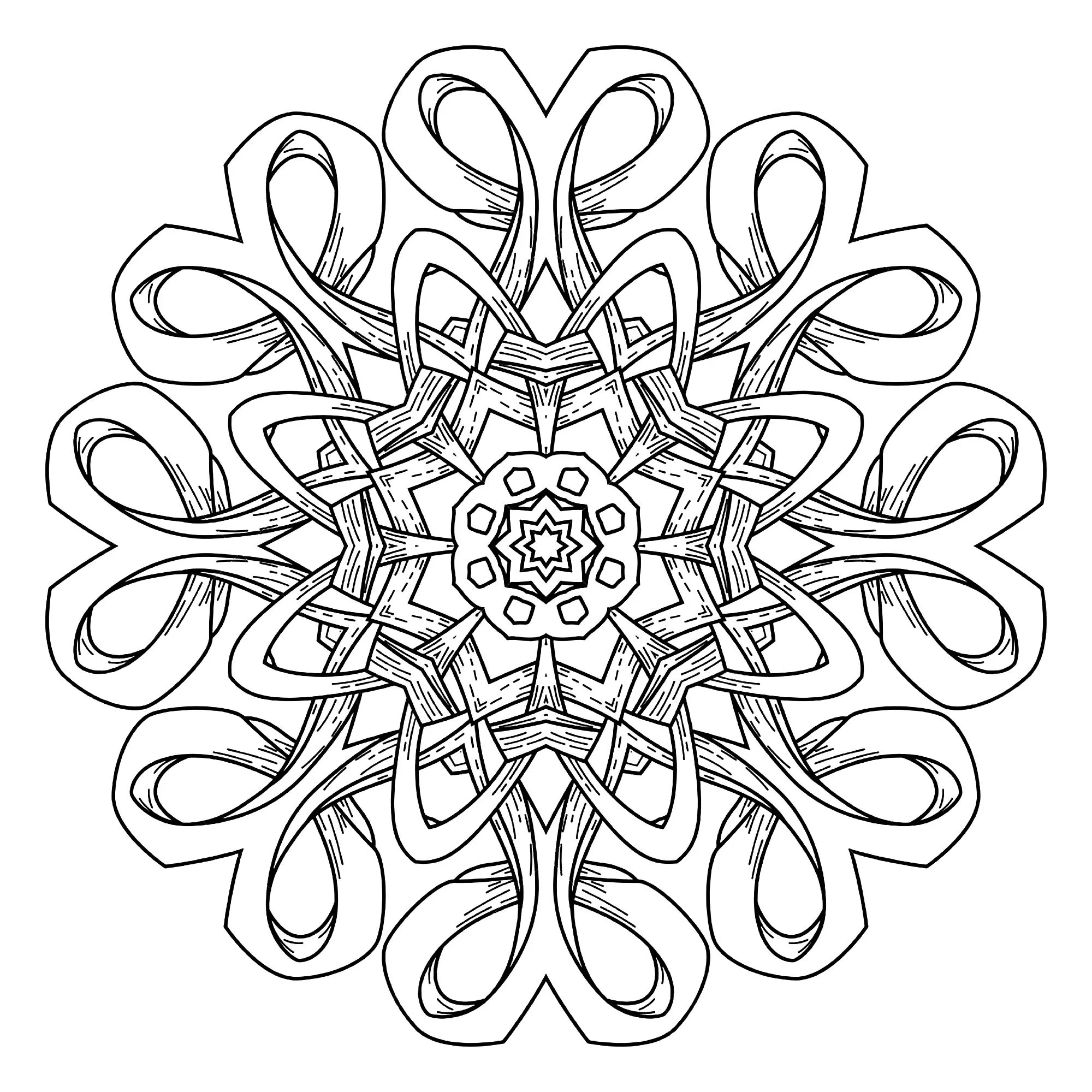 Mandala-Rubane (Schwierigkeitsgrad Mandalas : Normal)