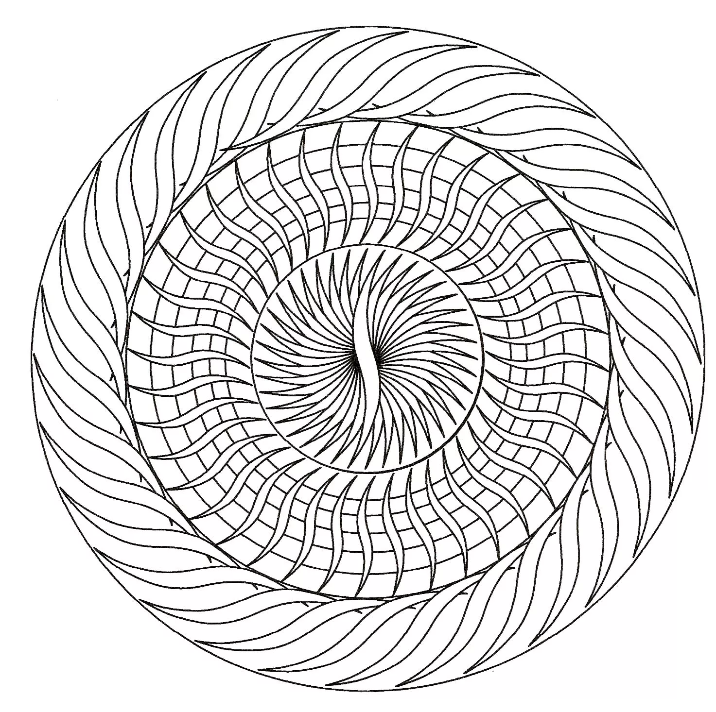 Einfaches Mandala (Schwierigkeitsgrad Mandalas : Normal)