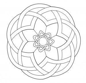Keltisches Sternmandala (Schwierigkeitsgrad Mandalas : Normal)