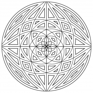 Mandala Mit Konzentrischen Linien
