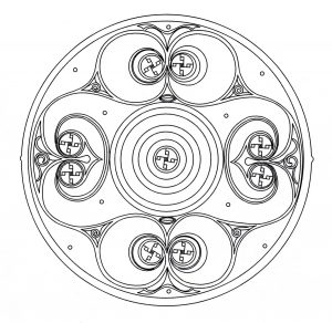 Keltisches und einfaches Mandala (Schwierigkeitsgrad Mandalas : Normal)
