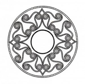 Recht einfaches keltisches Mandala (Schwierigkeitsgrad Mandalas : Normal)