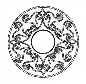 Magisches Mandala (Schwierigkeitsgrad Mandalas : Normal)