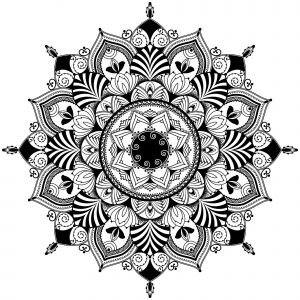 Mandala-Elemente schwarz & weiß