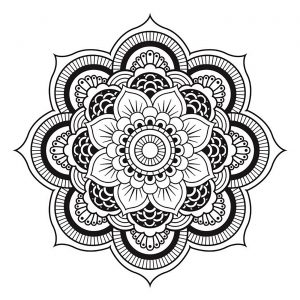 Mandala Blume symmetrisch und faszinierend