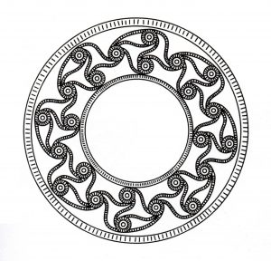 Keltisches harmonisches Mandala (Schwierigkeitsgrad Mandalas : Normal)