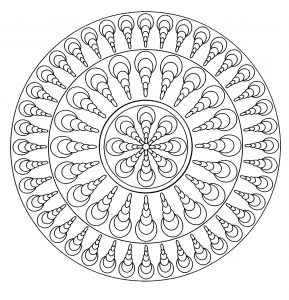 Mandala Muscheln (Schwierigkeitsgrad Mandalas : Normal)