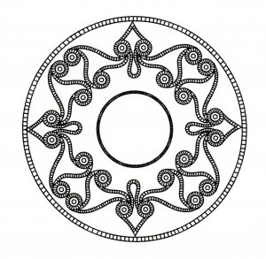 Keltisches Mandala nicht zu schwierig (Schwierigkeitsgrad Mandalas : Normal)