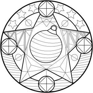 Mandala Weihnachtskugeln (Schwierigkeitsgrad Mandalas : Normal)