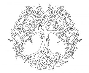 Mandala in Baumform (Schwierigkeitsgrad Mandalas : Normal)