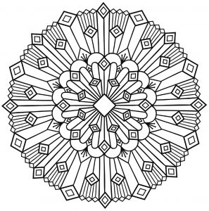 Mandala im Art-Deco-Stil (Schwierigkeitsgrad Mandalas : Normal)