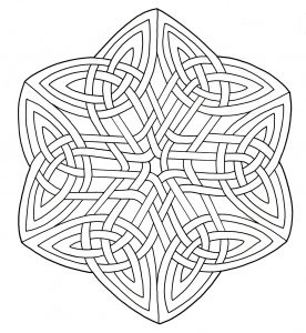 Mandala mit verschlungenen Elementen (Schwierigkeitsgrad Mandalas : Normal)