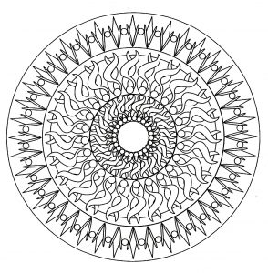Mandala abstrakt (Schwierigkeitsgrad Mandalas : Normal)