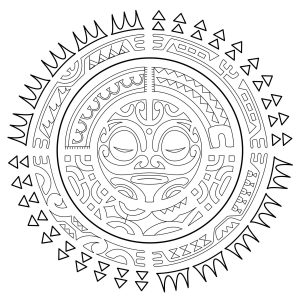 Polynesische Tätowierung: Die Sonne