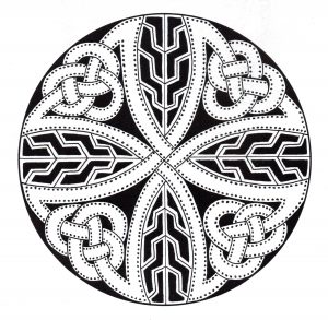 Dunkles keltisches Mandala (Schwierigkeitsgrad Mandalas : Normal)