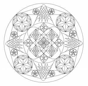 Abstraktes Mandala Von Allan