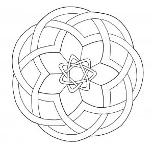 Wunderschönes Mandala (Schwierigkeitsgrad Mandalas : Normal)