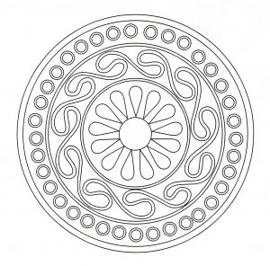 Regelmäßiges Mandala (Schwierigkeitsgrad Mandalas : Normal)