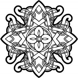 Stilvolles Mandala (Schwierigkeitsgrad Mandalas : Normal)
