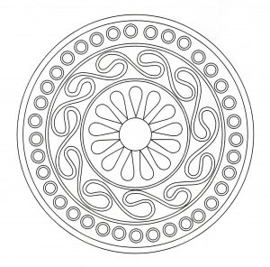 Symmetrisches keltisches Mandala (Schwierigkeitsgrad Mandalas : Normal)