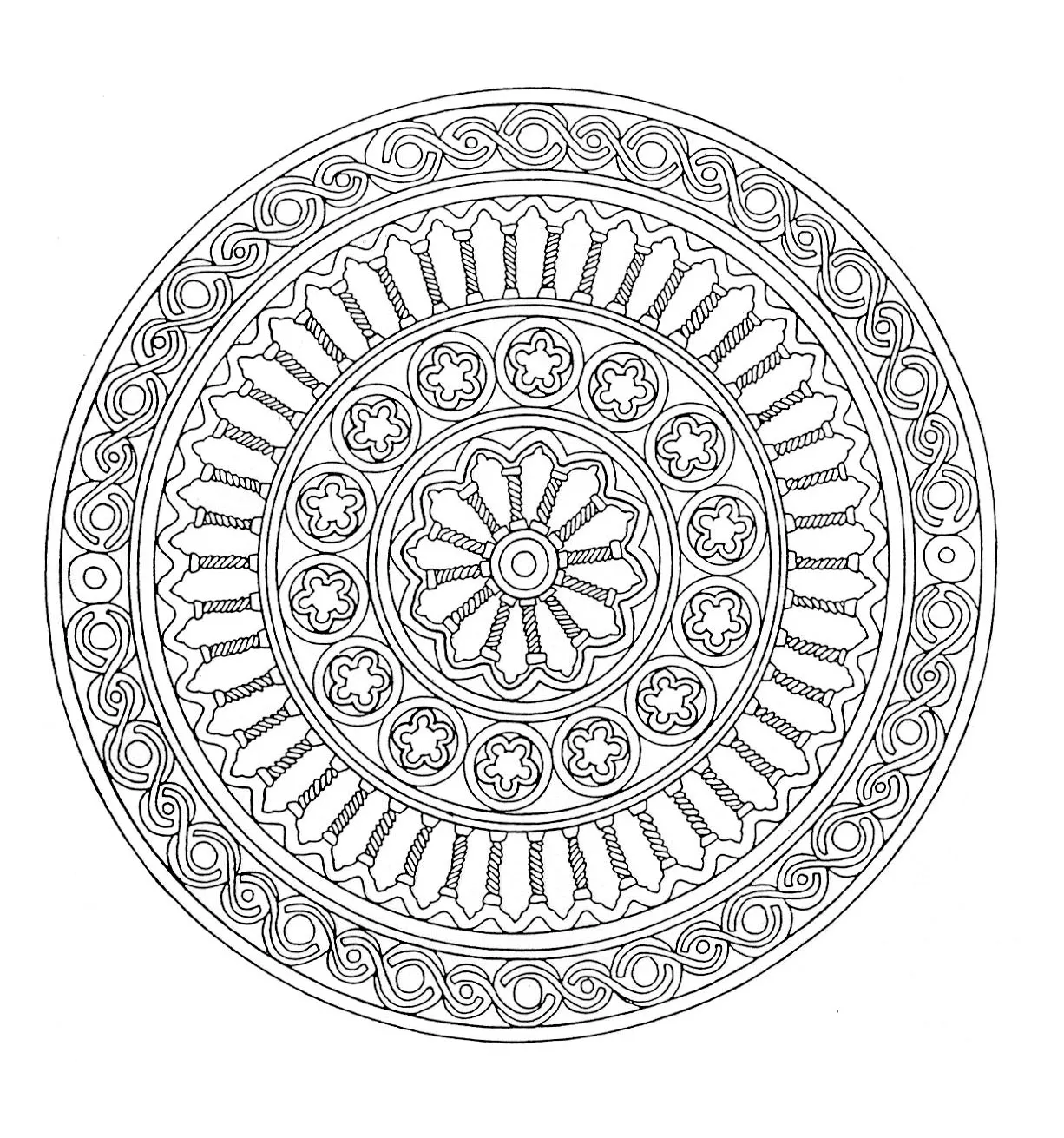 Mandala-a-colorier-difficult (12) (Schwierigkeitsgrad Mandalas : Schwierig)