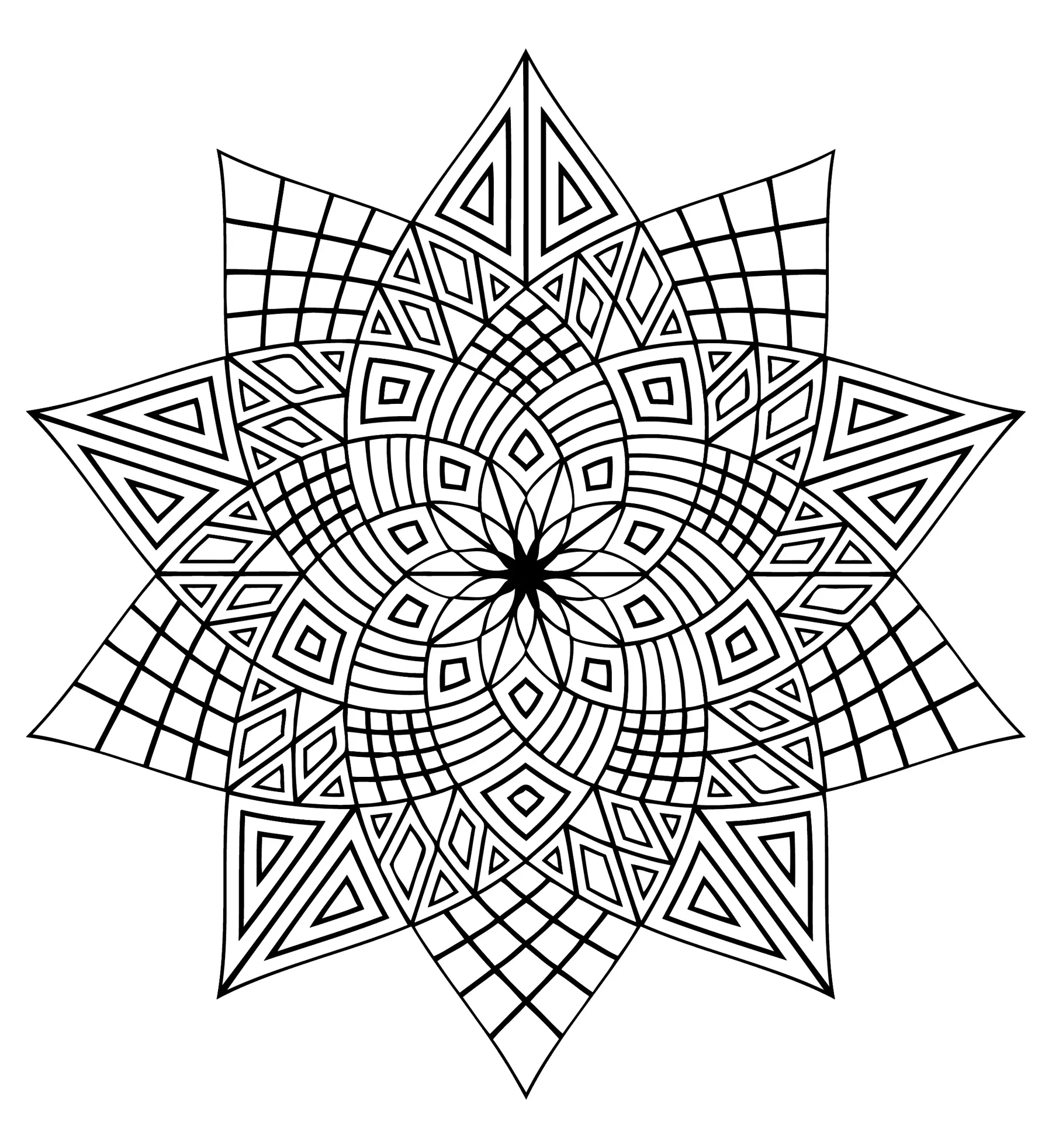 Mandala-a-colorier-difficult (23) (Schwierigkeitsgrad Mandalas : Schwierig)