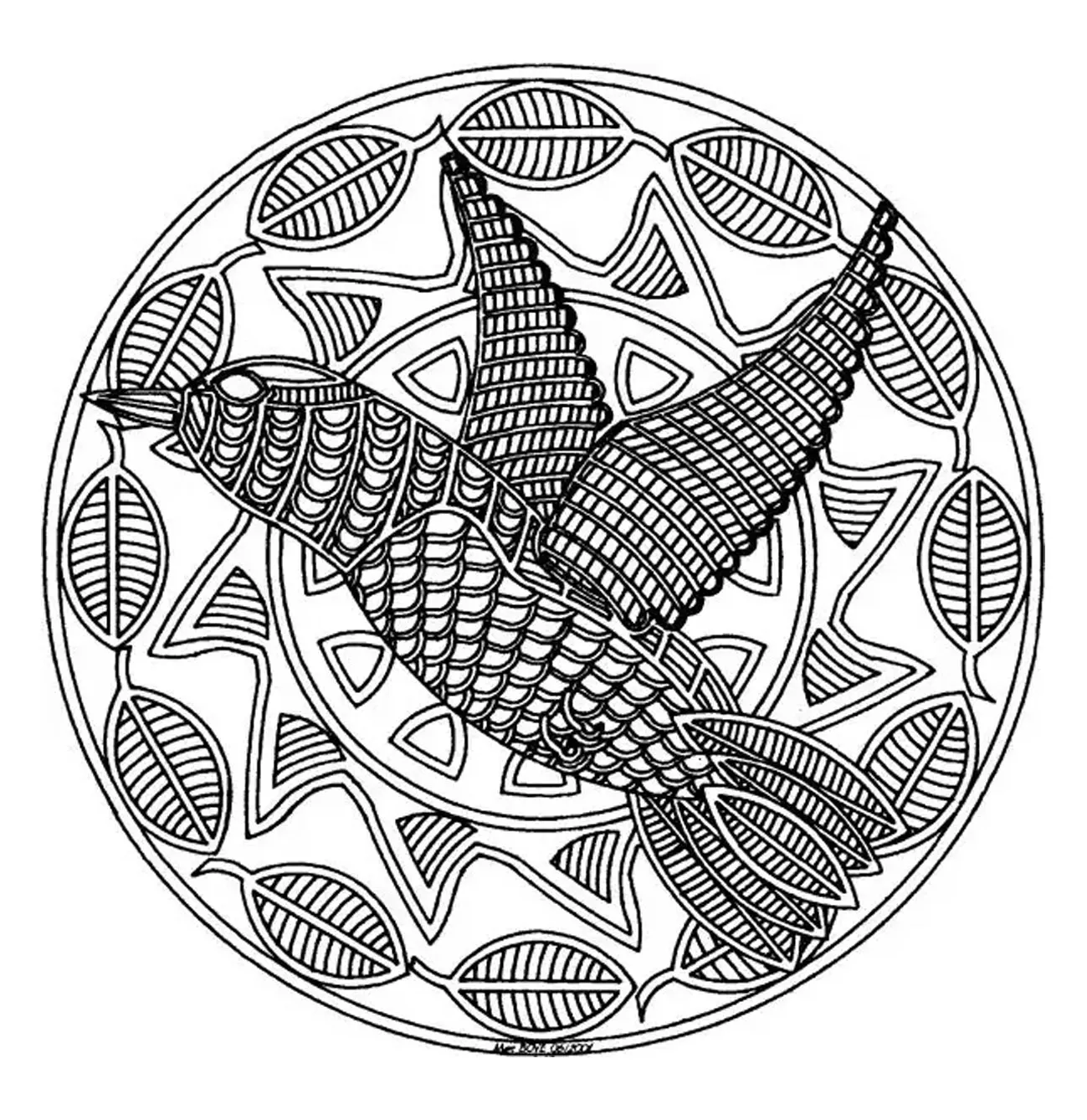 Mandala-a-colorier-difficult (11) (Schwierigkeitsgrad Mandalas : Schwierig)