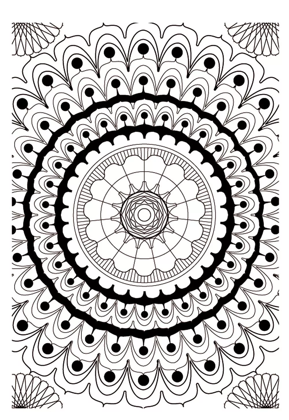 Mandala-a-colorier-difficult (13) (Schwierigkeitsgrad Mandalas : Schwierig)