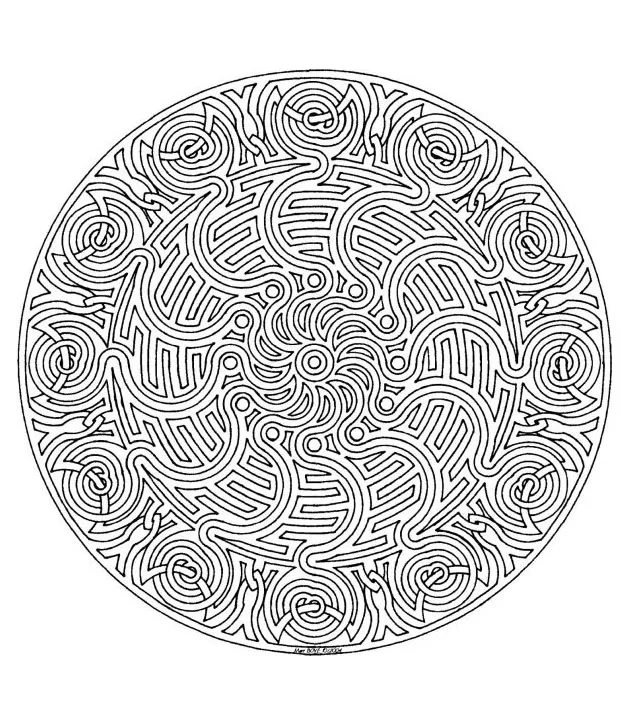 Mandala-a-colorier-difficile (15) (Schwierigkeitsgrad Mandalas : Schwierig)