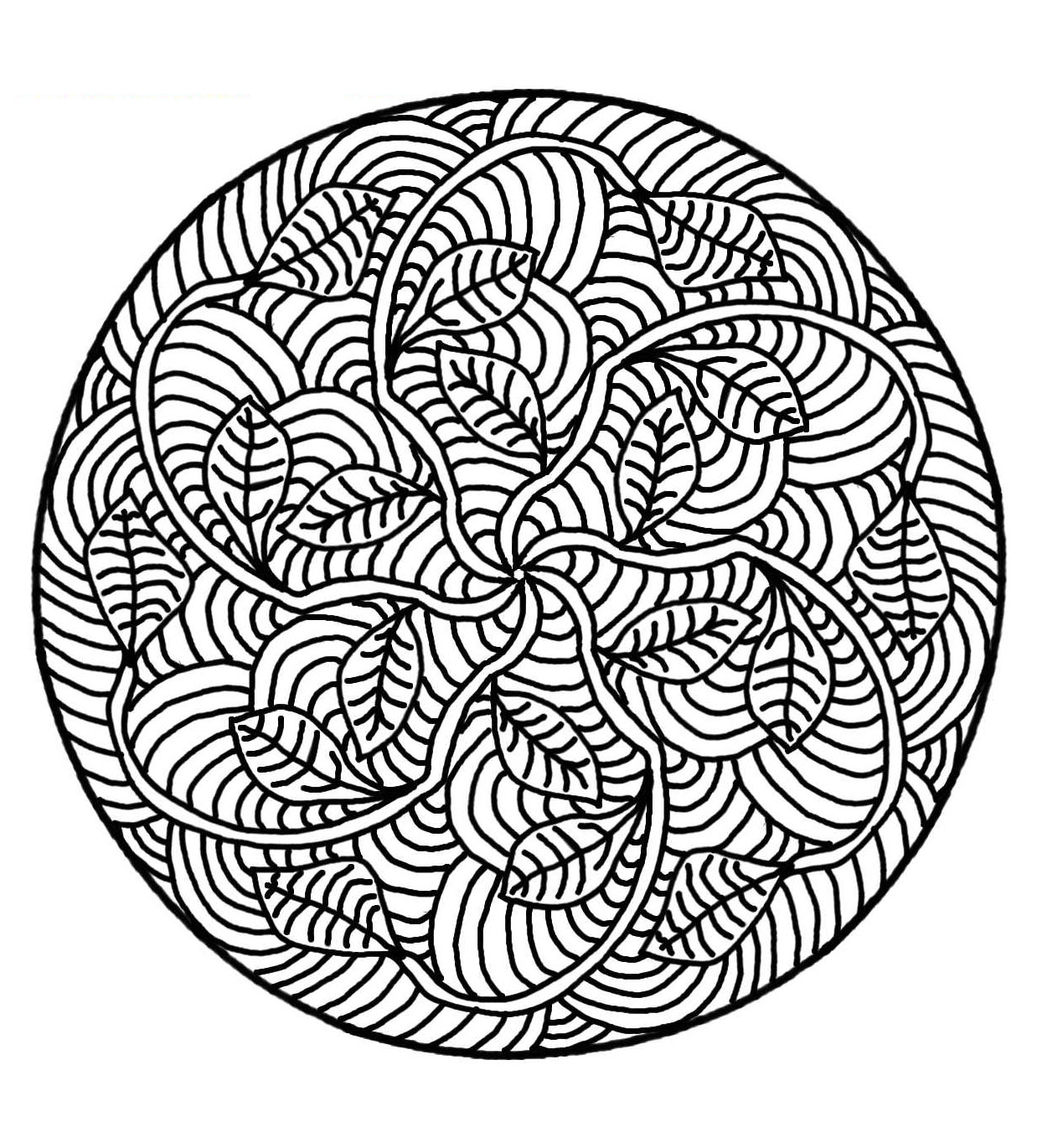  Mandala zum ausmalen - Schwierigkeitsgrad Mandalas : Schwierig Illustration 