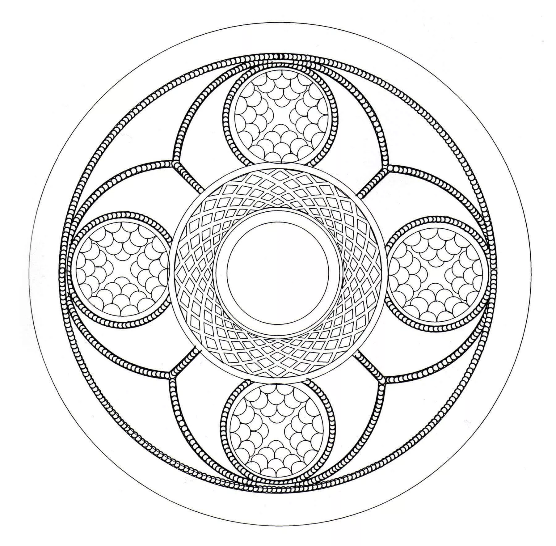 Schwieriges keltisches Mandala (Schwierigkeitsgrad Mandalas : Schwierig)