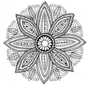 Mandala zum Ausmalen Blätter