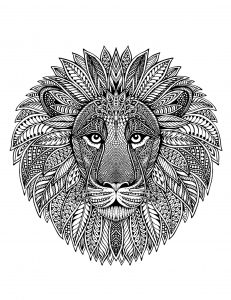 Mandala Löwenkopf