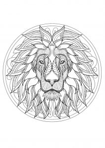 Mandala Löwenkopf - 1