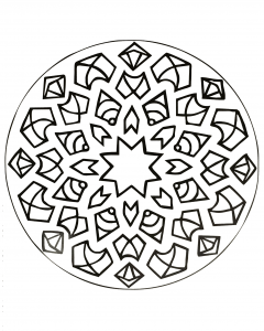Ein Mandala mit einem Stern in der Mitte