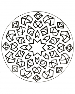Ein Mandala Mit Einem Stern In Der Mitte