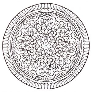 Mandala Blumen Vintage Stil