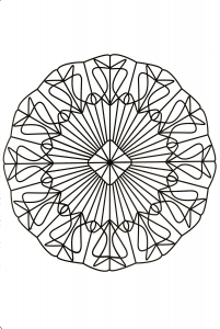 Kostenloses Mandala mit harmonischen Formen