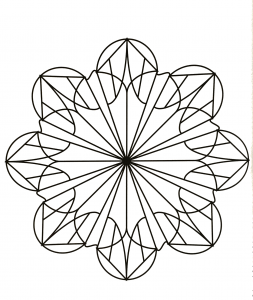 Mandala in Form einer Blume