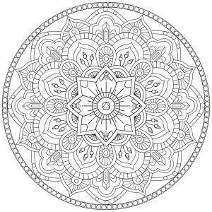 Mandala Regelmäßige Striche