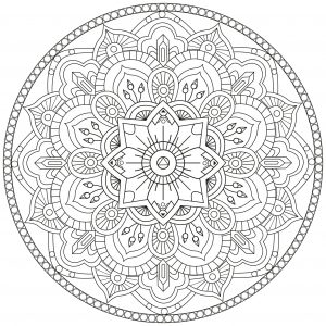 Mandala regelmäßige Striche