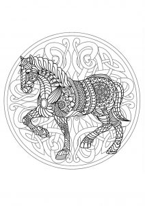 Mandala Pferd 3 (kompliziert)