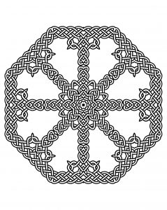 Schönes harmonisches keltisches Mandala (Schwierigkeitsgrad Mandalas : Schwierig)