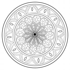 Magisches und komplexes Mandala (Schwierigkeitsgrad Mandalas : Schwierig)
