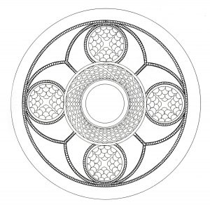 Schwieriges keltisches Mandala (Schwierigkeitsgrad Mandalas : Schwierig)