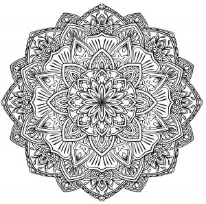 Mandala A Colorier Gratuit Blumen Diffizil